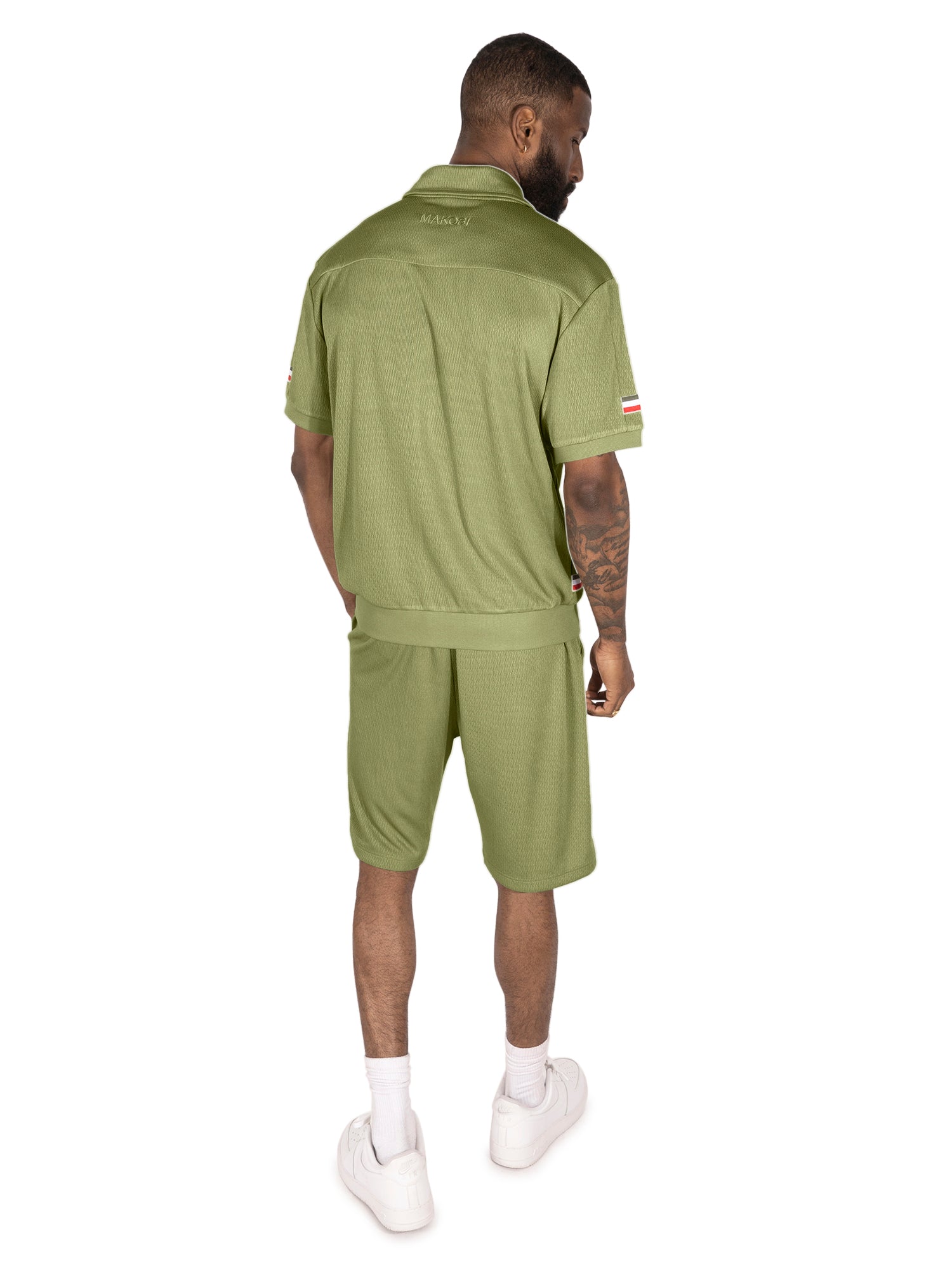 Makobi M428 Moreli Knit Short Sets in Olive, view 5