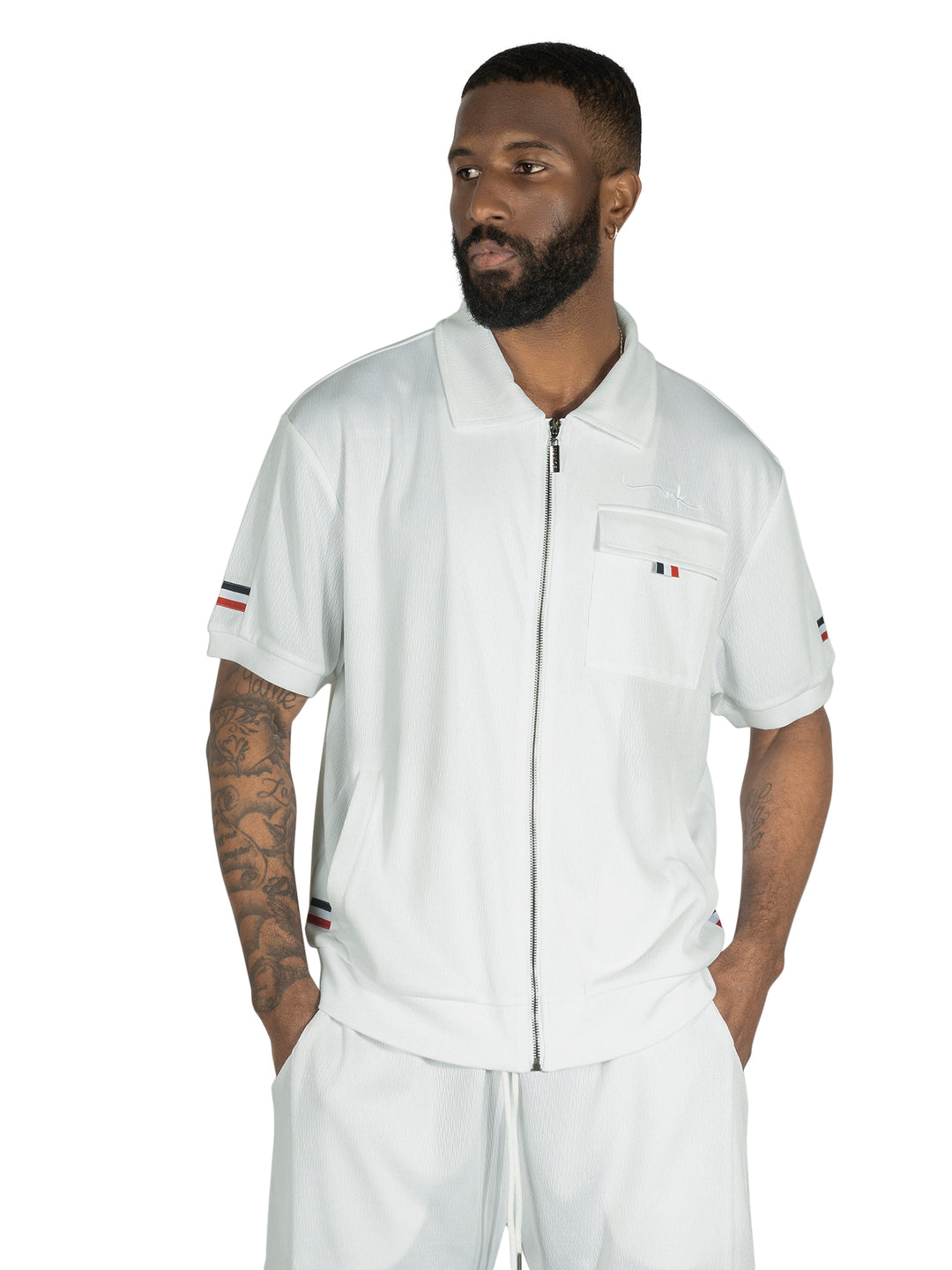 پیراهن پولو M383 ماکوبی لوچیانو - سفید