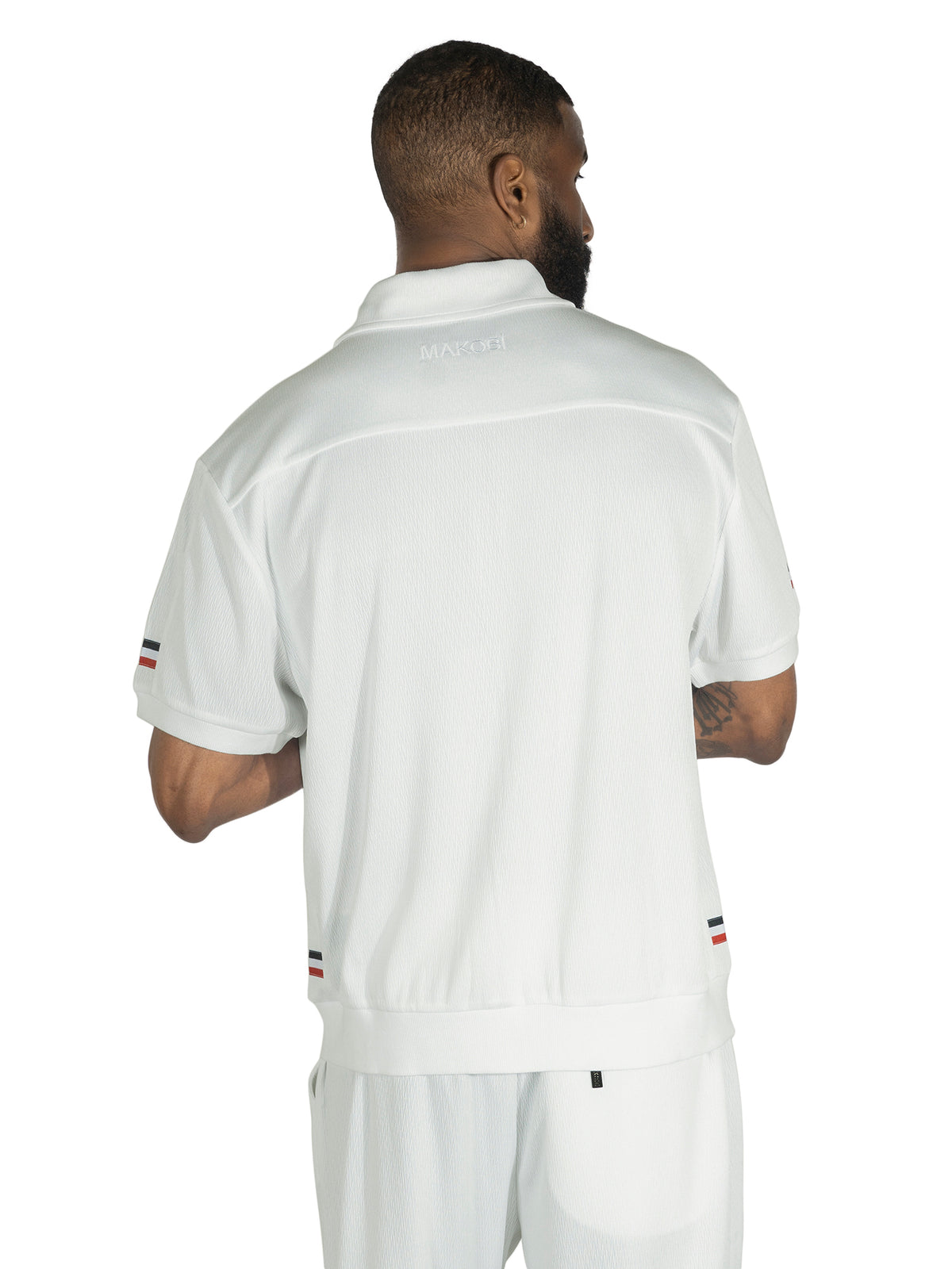 Makobi M428 Moreli Knit Short Sets in White, view 4