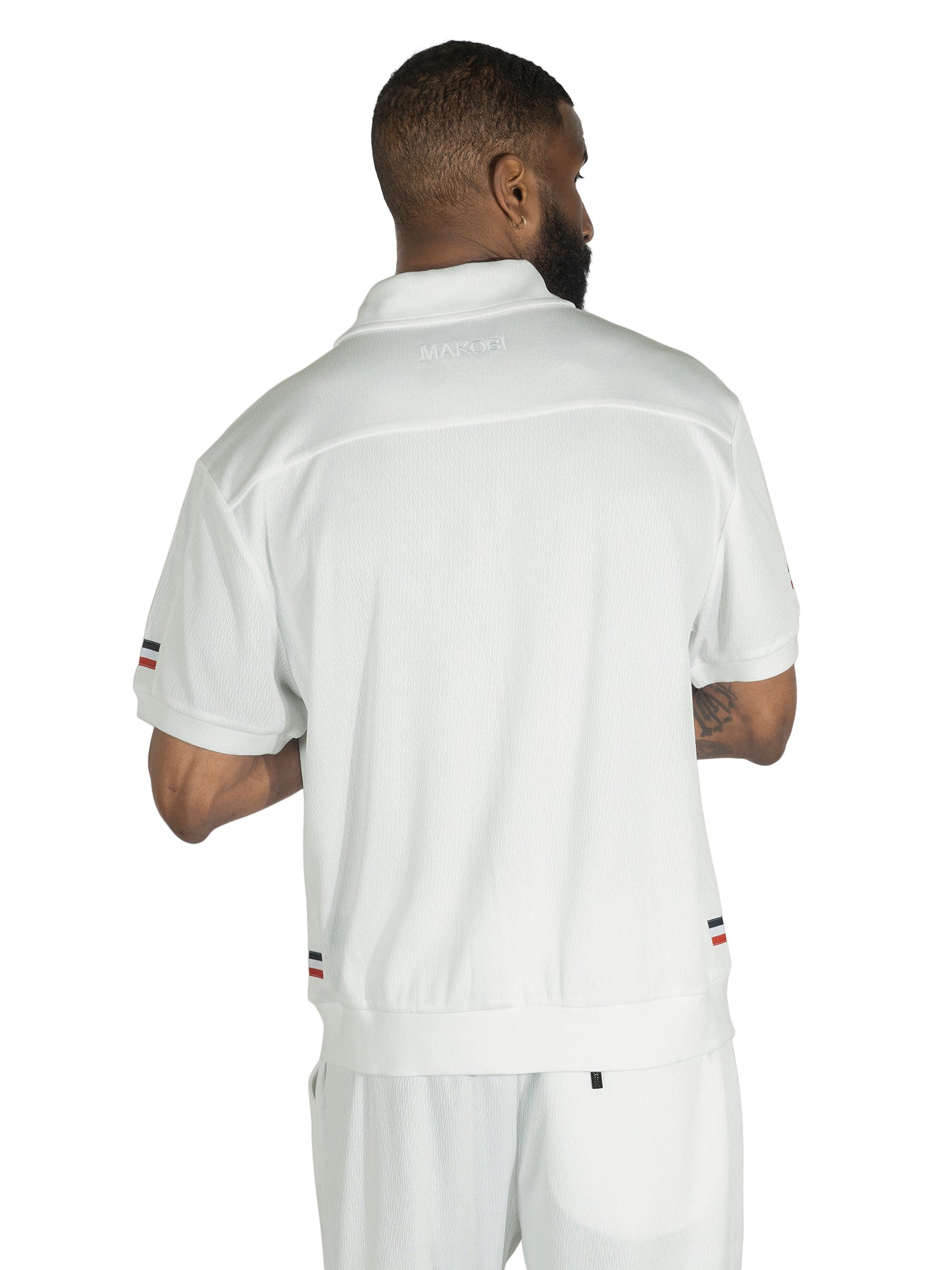 Makobi M428 Moreli Knit Short Sets in White, view 4