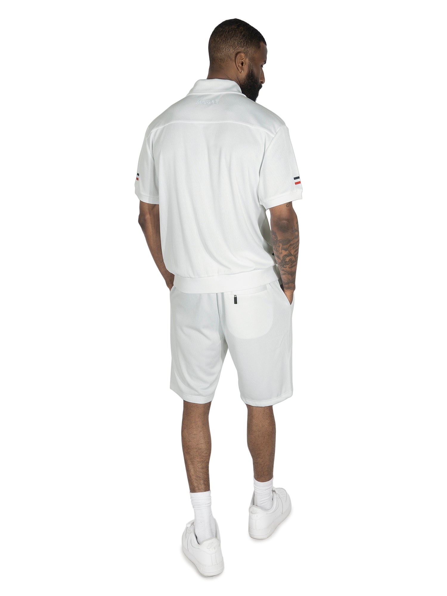 Makobi M428 Moreli Knit Short Sets in White, view 3