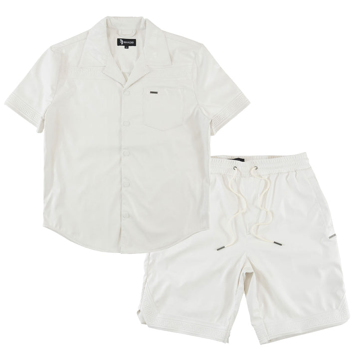 M429 Bellucci Vegan Leather Shirt - White