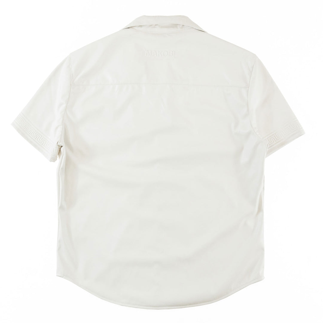 M429 Bellucci Vegan Leather Shirt - White