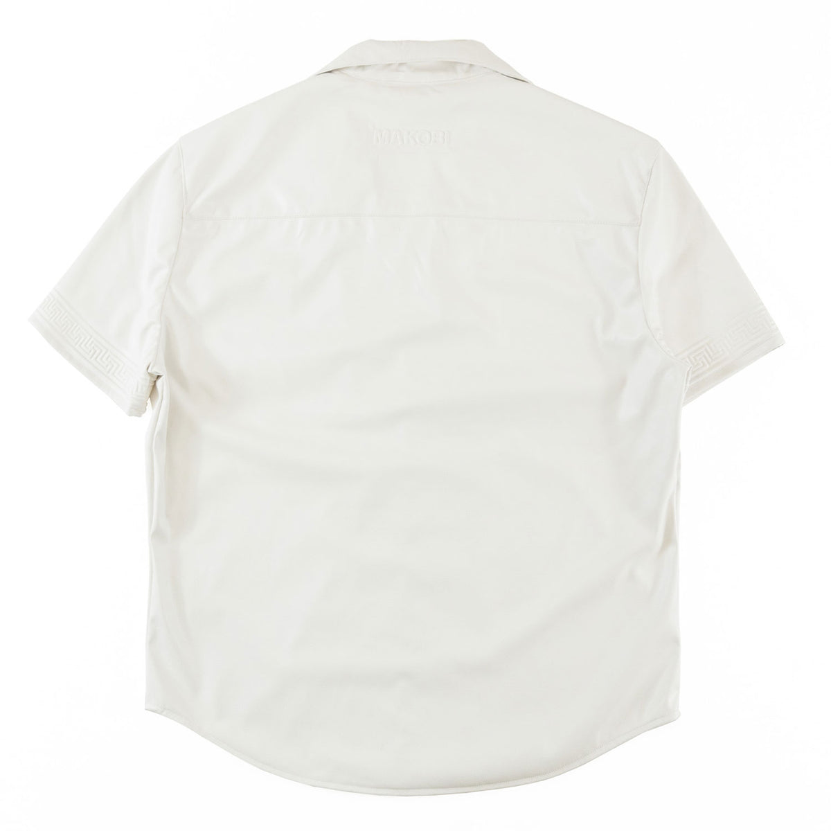Makobi M429 Bellucci Vegan Leather Shirt in White, view 8