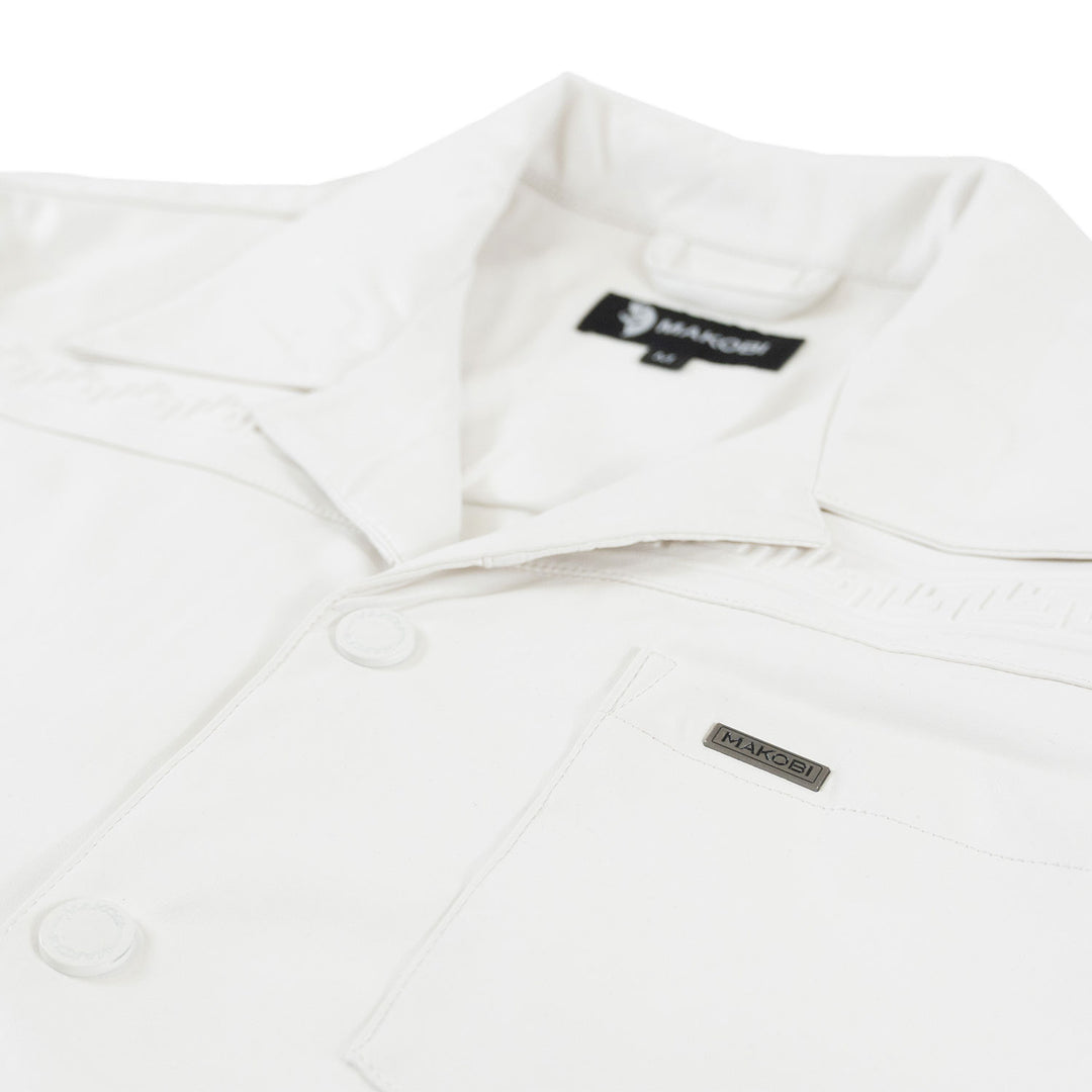 M429 Bellucci Vegan Leather Shirt - White