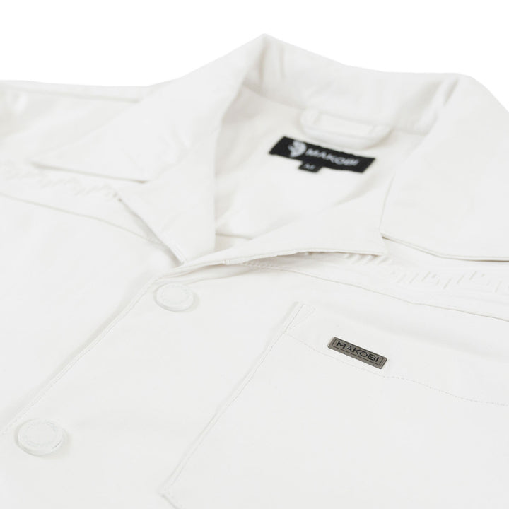 M429 Bellucci Vegan Leather Shirt - White