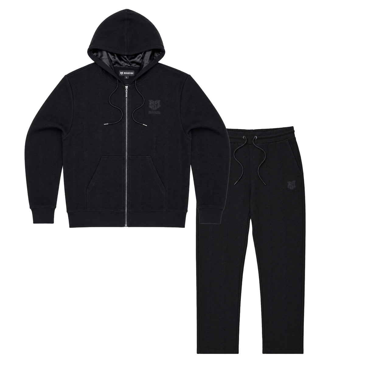 M4320 Gianni Jacquard Set - Black