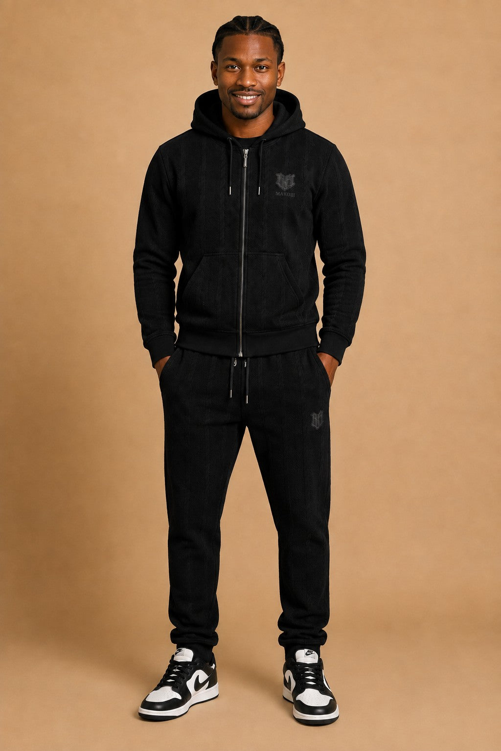 M4320 Gianni Jacquard Set - Black