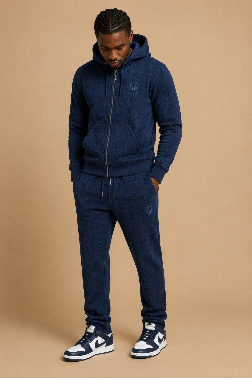 M4320 Gianni Jacquard Set - Navy
