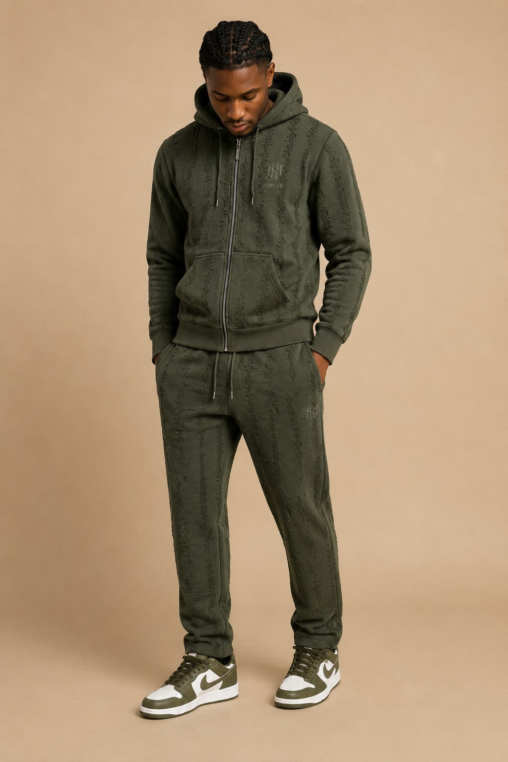 M4320 Gianni Jacquard Set - Olive