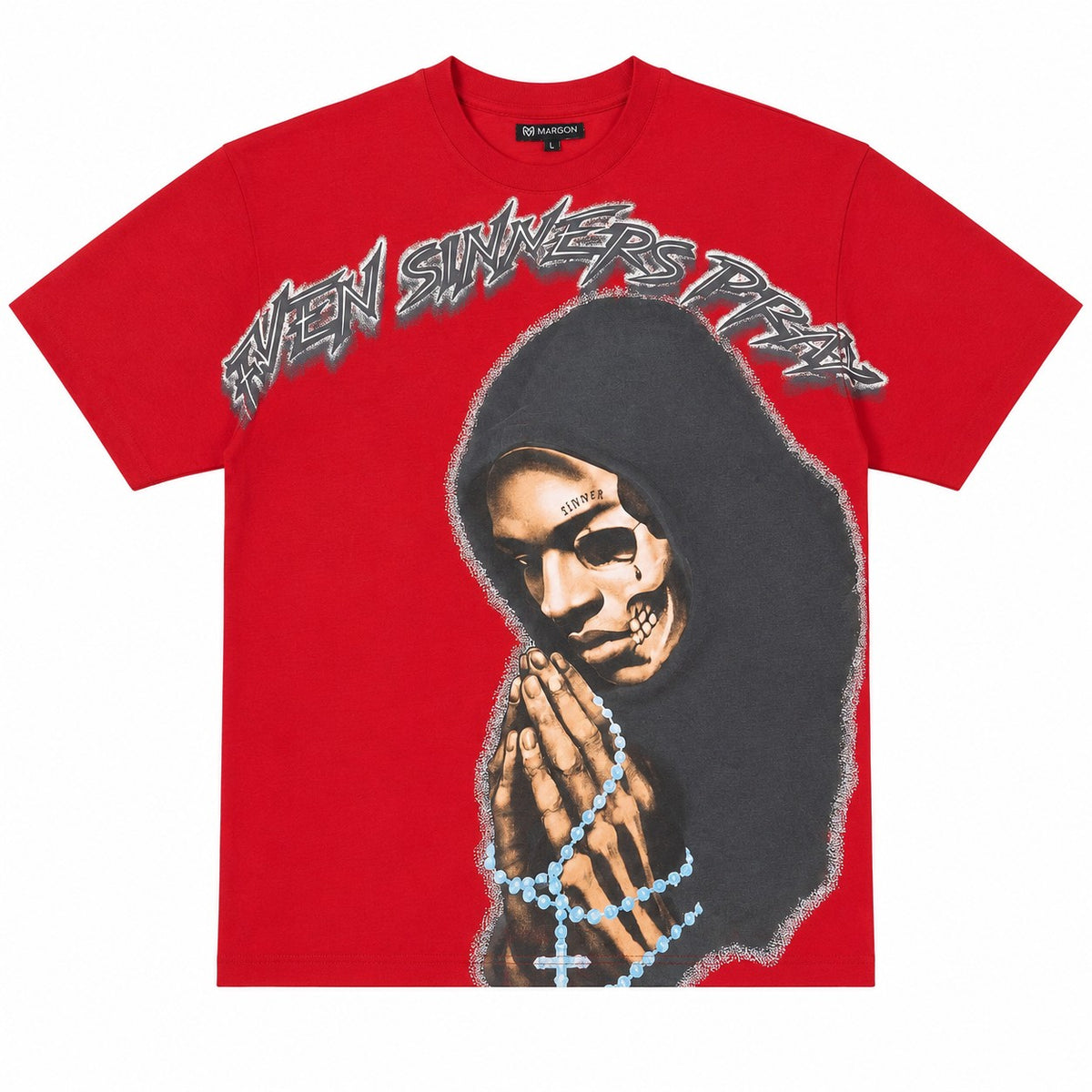 M432 Sinners Prayed Boxed Tee - Red