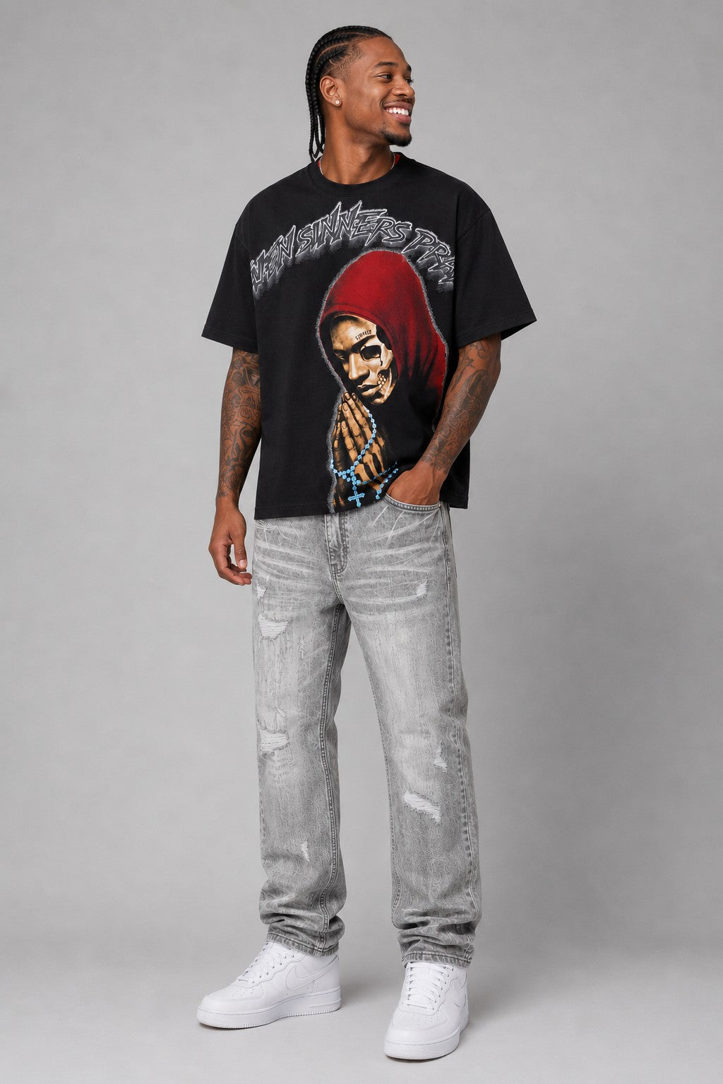 M1647 Jevanni Straight Cut Jeans - Gray