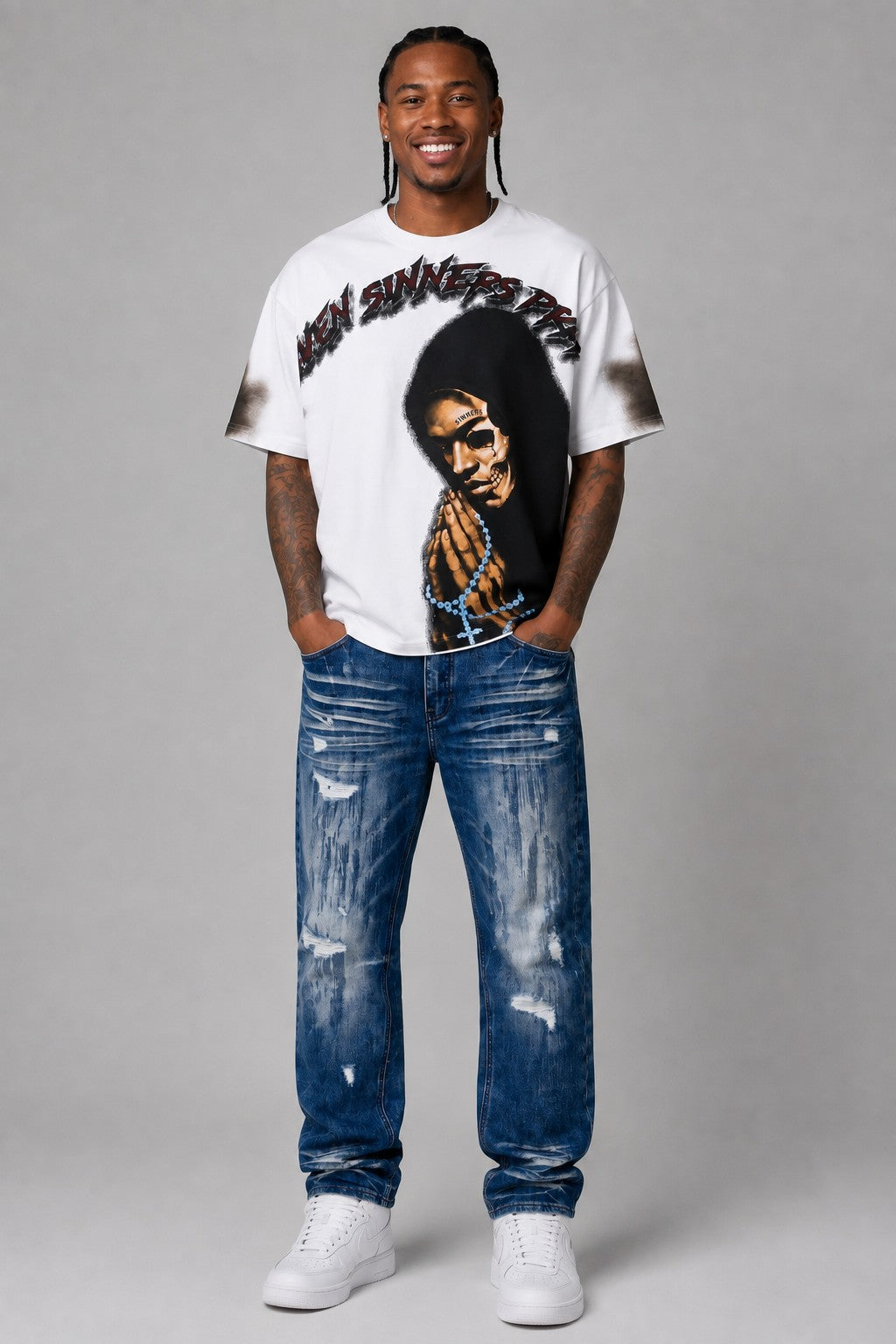 M1647 Jevanni Straight Cut Jeans - Dark Wash