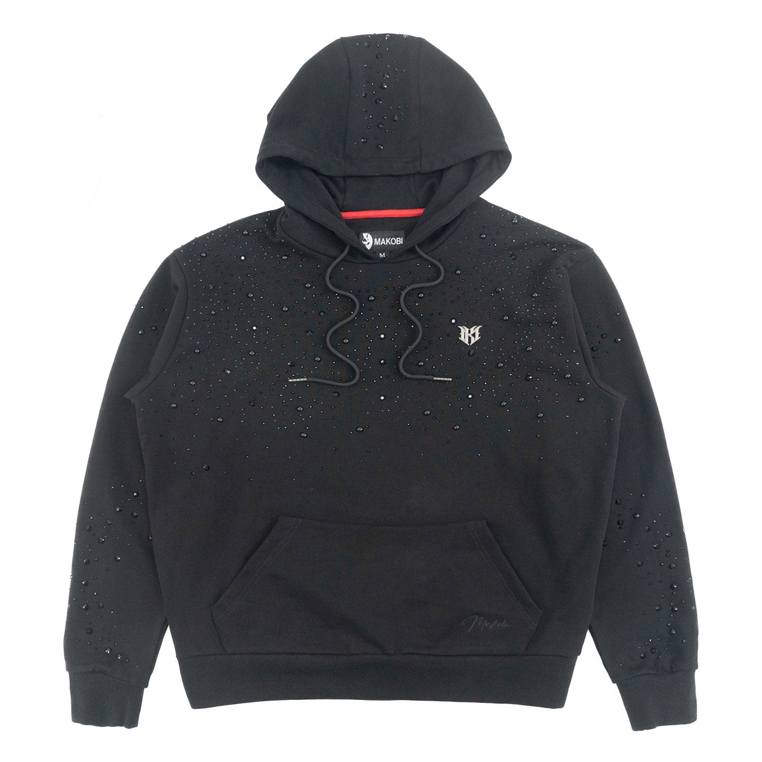 M4343  Romani Pull Over Hoodie - Black