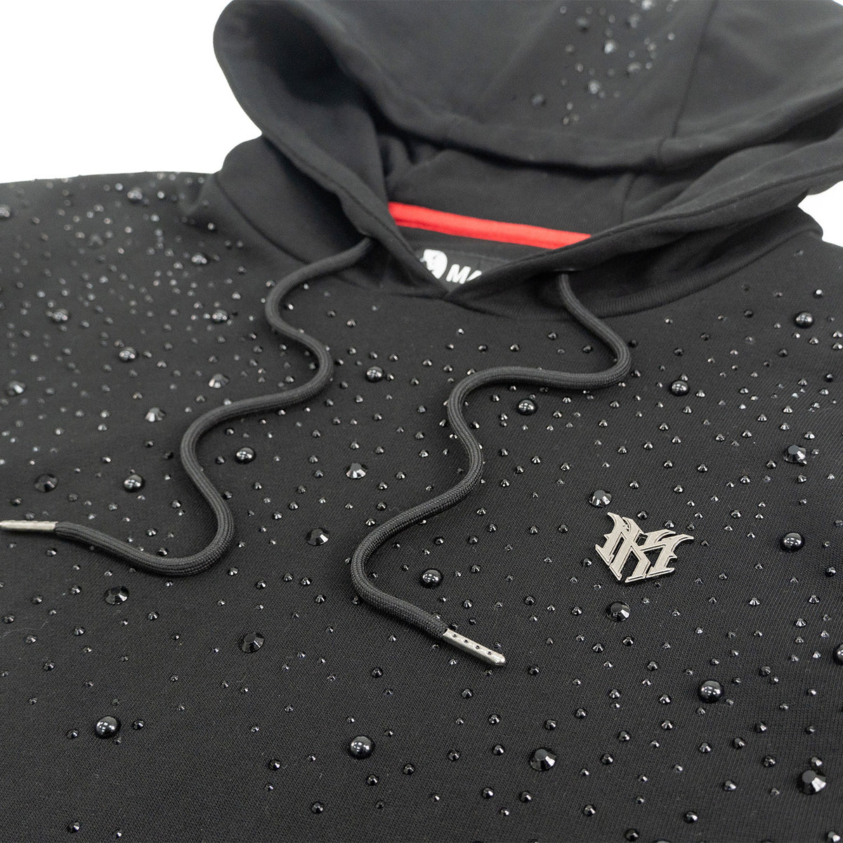 M4343  Romani Pull Over Hoodie - Black