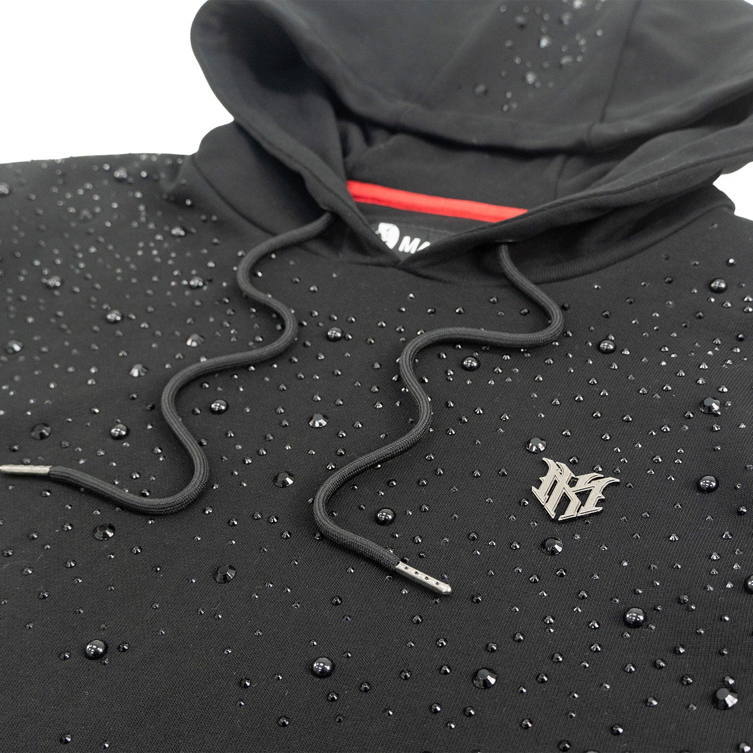 M4343  Romani Pull Over Hoodie - Black