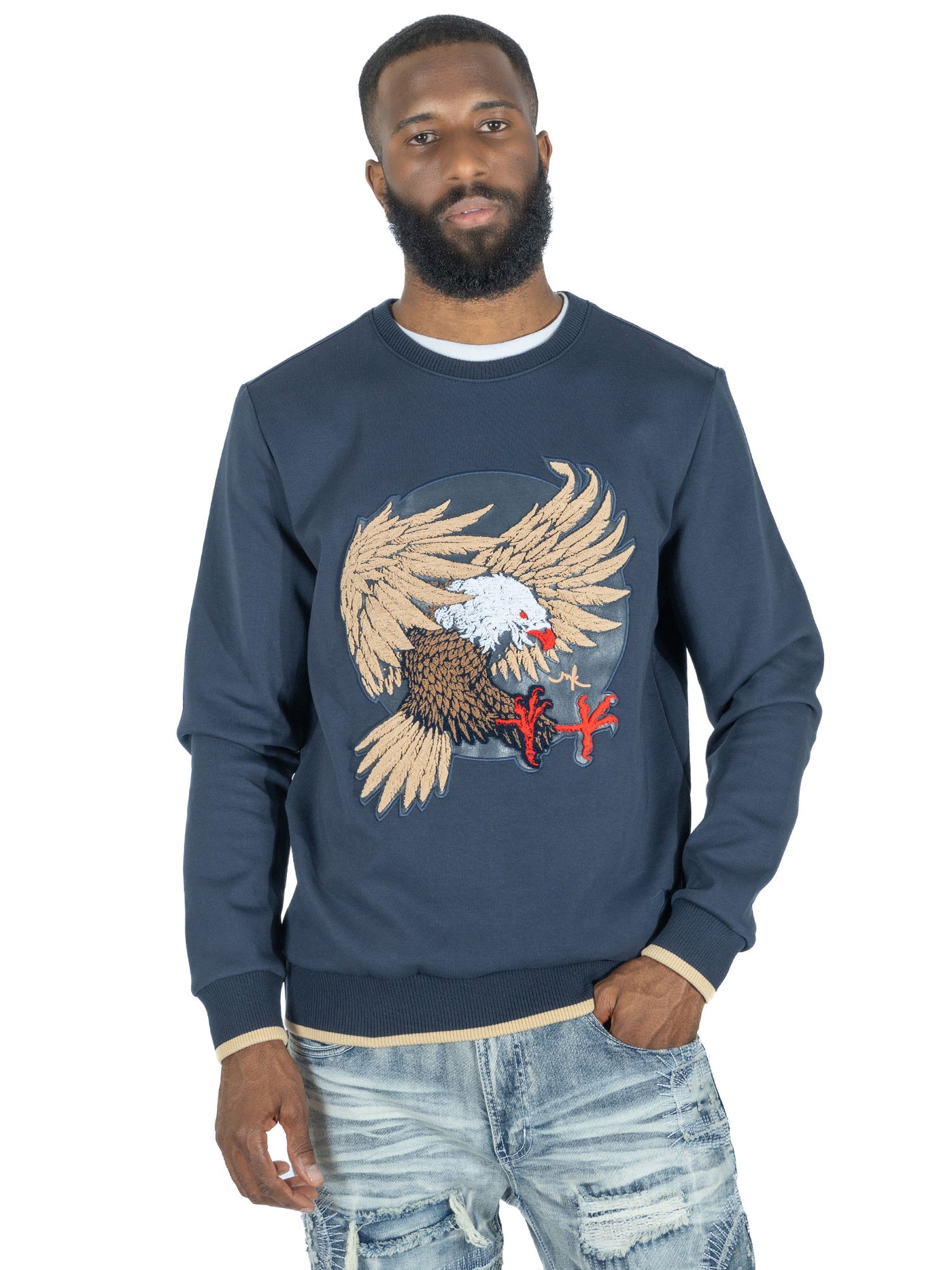 M4344 Berteli Crewneck Sweatshirt - Navy