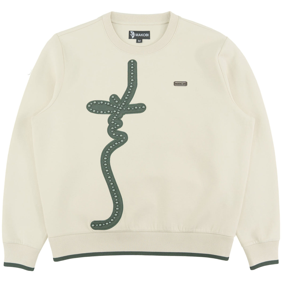 Makobi M4355 Lorenzo MK Crewneck in Natural, view 4