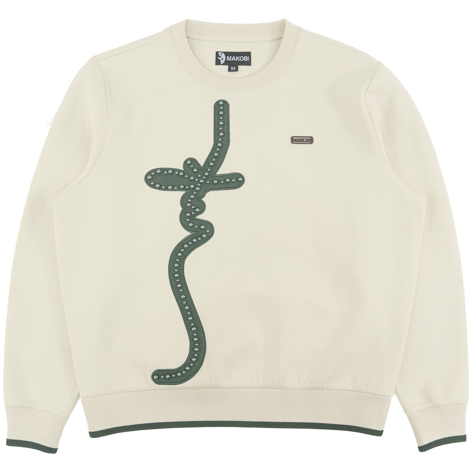 Makobi M4355 Lorenzo MK Crewneck in Natural, view 4