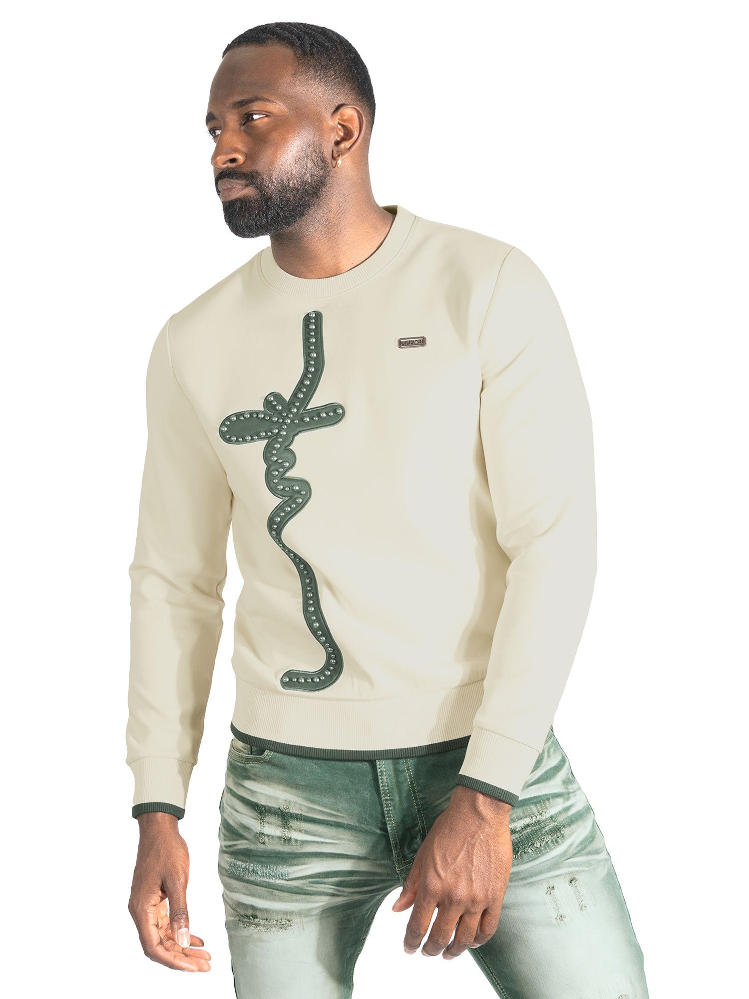 Sweatshirt | M4355 Lorenzo MK Crewneck - Natural