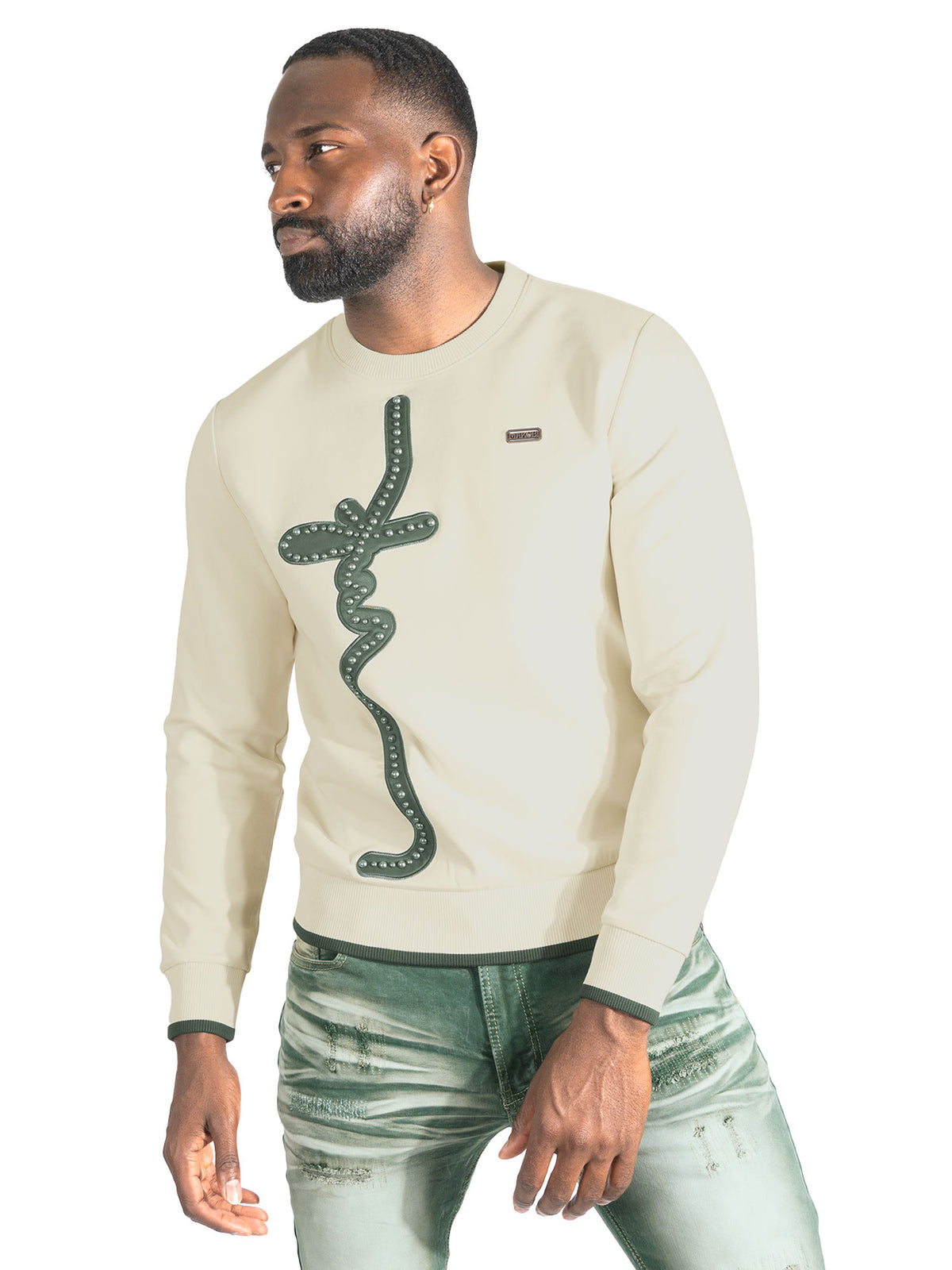 Makobi M4355 Lorenzo MK Crewneck in Natural