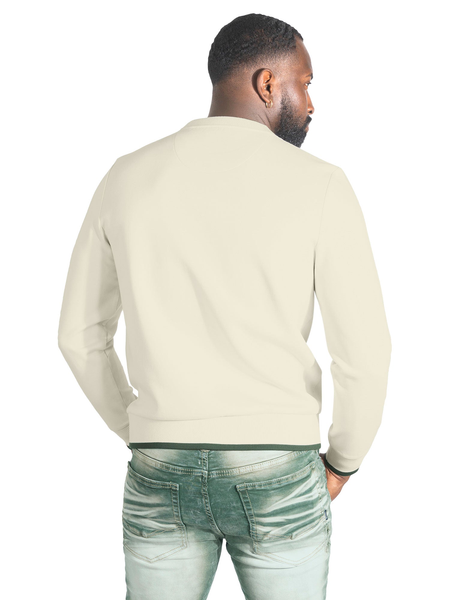 Makobi M4355 Lorenzo MK Crewneck in Natural, view 3