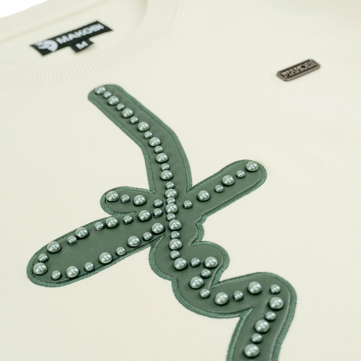 Makobi M4355 Lorenzo MK Crewneck in Natural, view 6