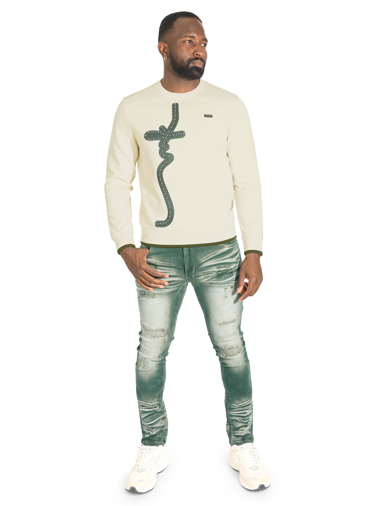 M4355 Lorenzo MK Crewneck - Natural