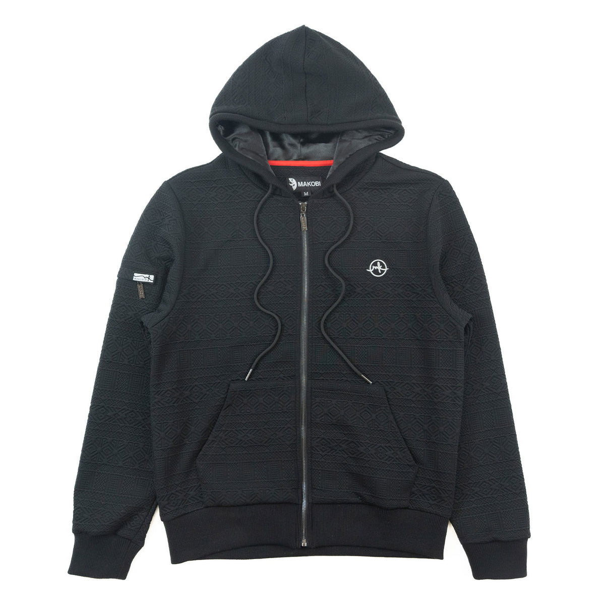 Makobi M4356 Berteli Jacquard Hoody Set in Black, view 8