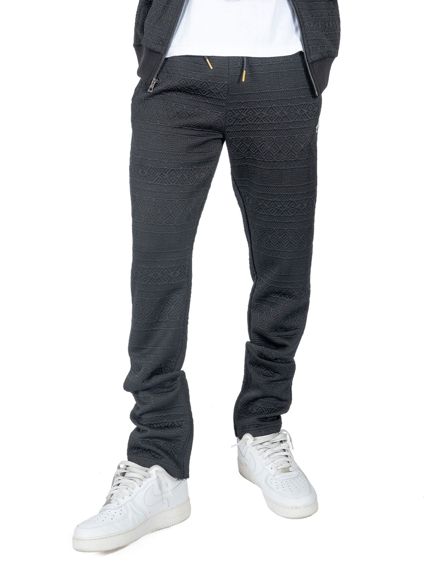 M4356 Berteli Jacquard Hoody Set - Black