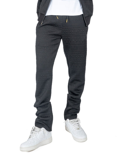 M4356 Berteli Jacquard Hoodie Set - Black