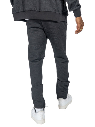 M4356 Berteli Jacquard Hoody Set - Black