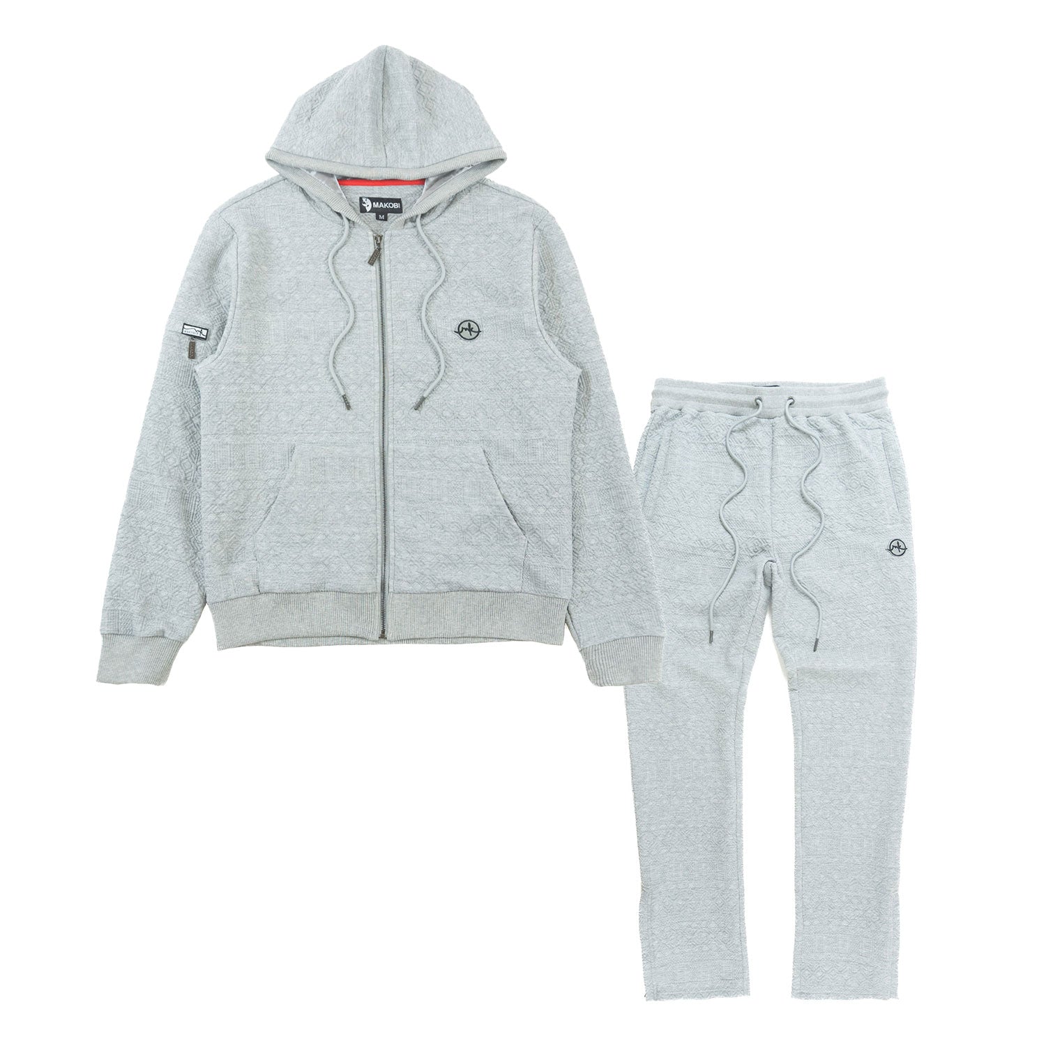 M4356 Berteli Jacquard Hoody Set - Gray