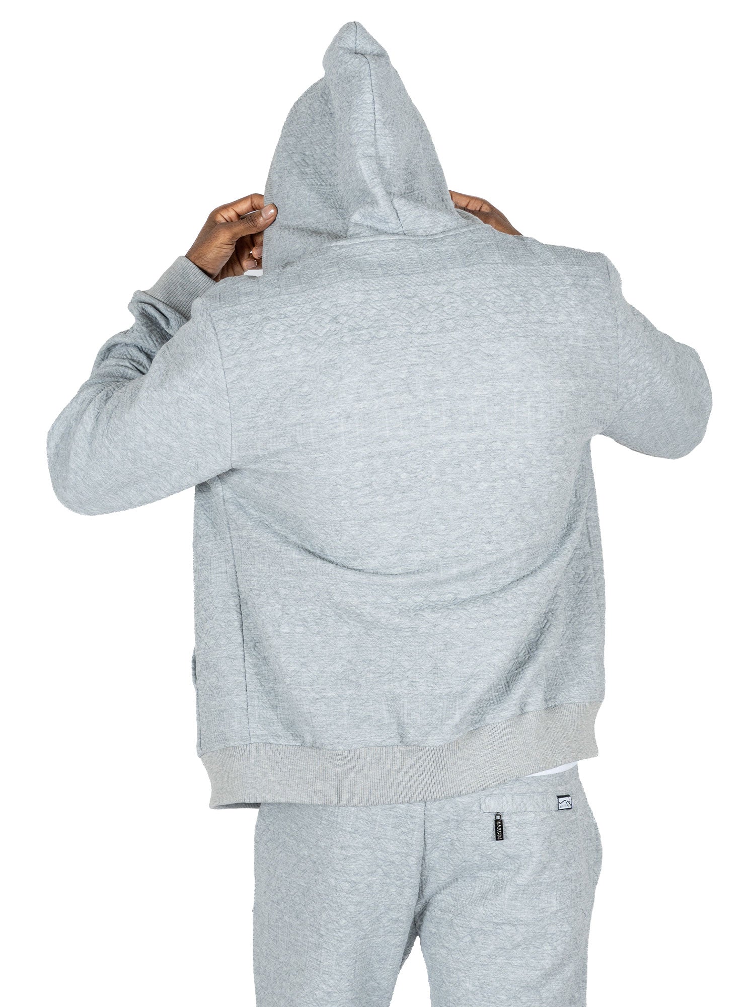 M4356 Berteli Jacquard Hoody Set - Gray