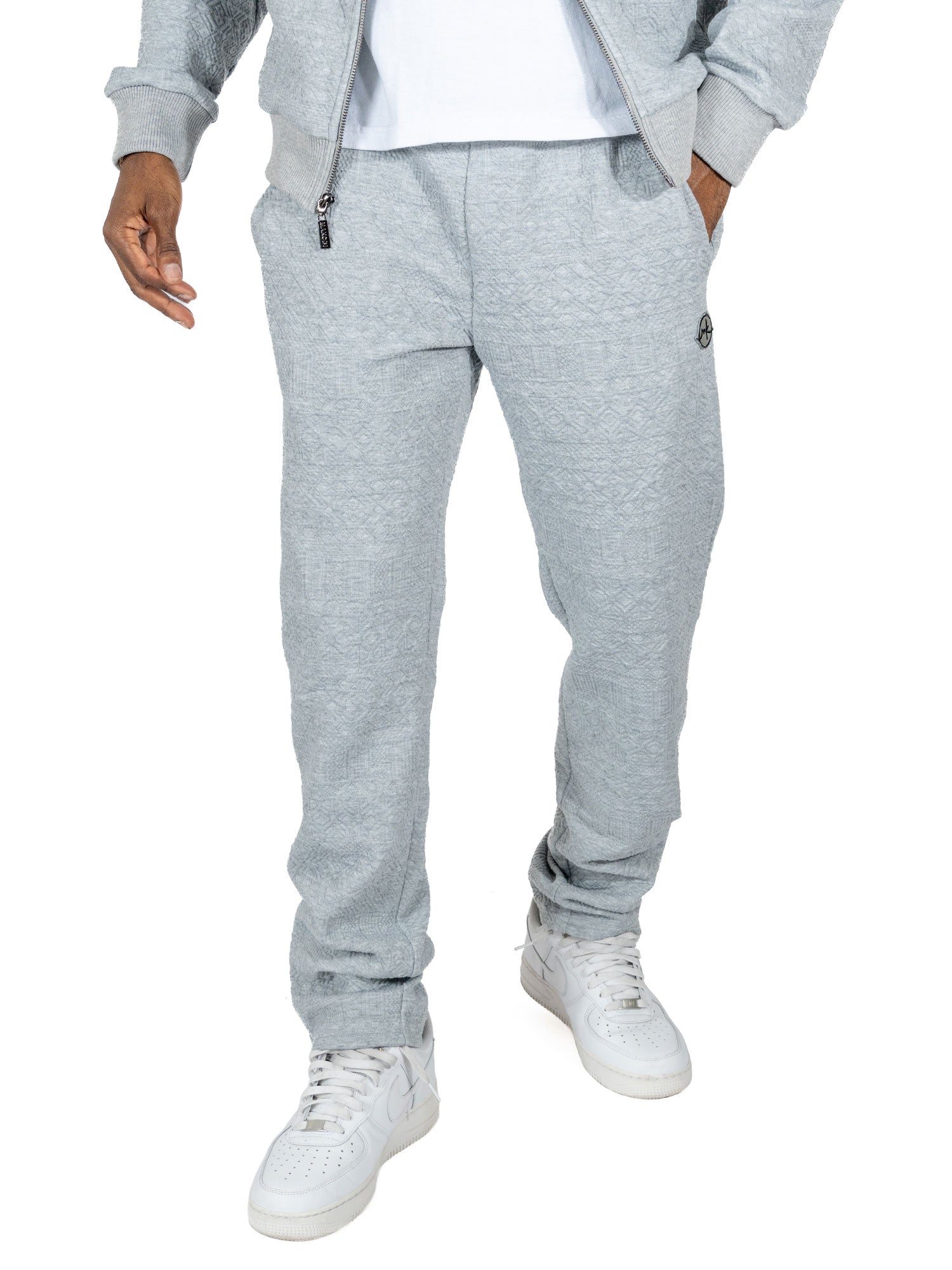 M4356 Berteli Jacquard Hoody Set - Gray