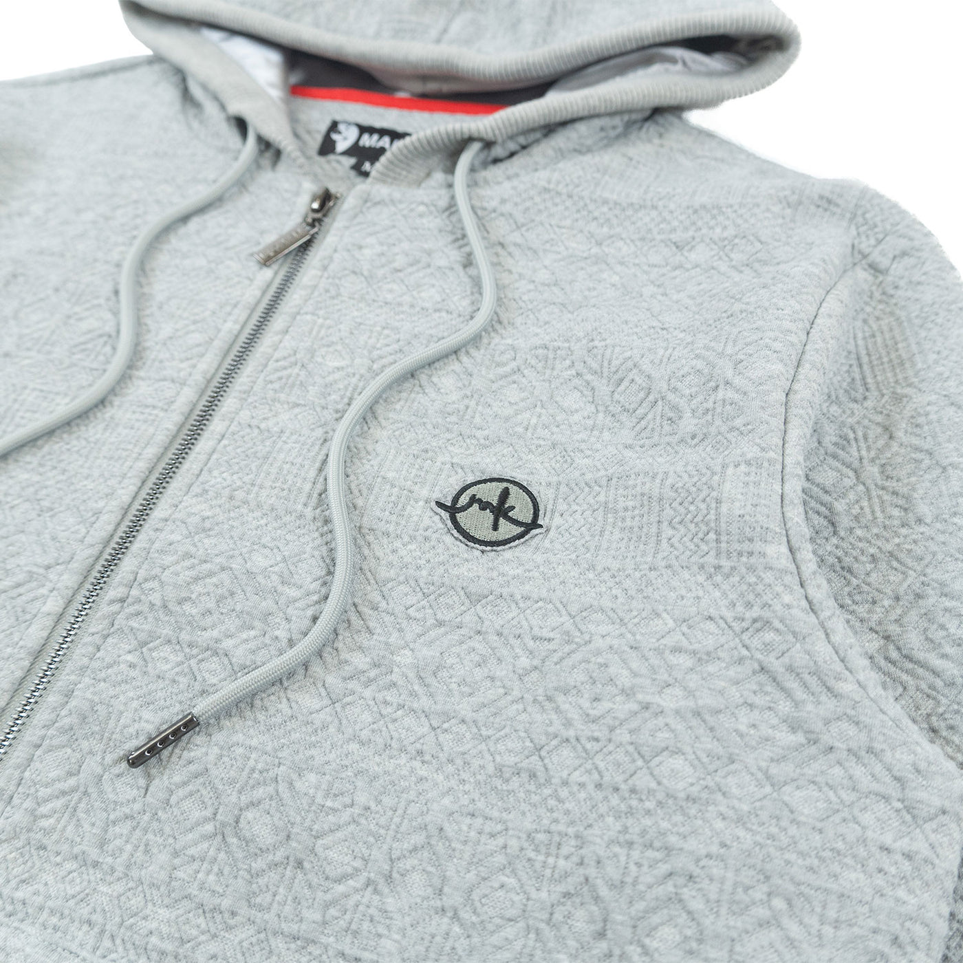 M4356 Berteli Jacquard Hoodie Set - Gray