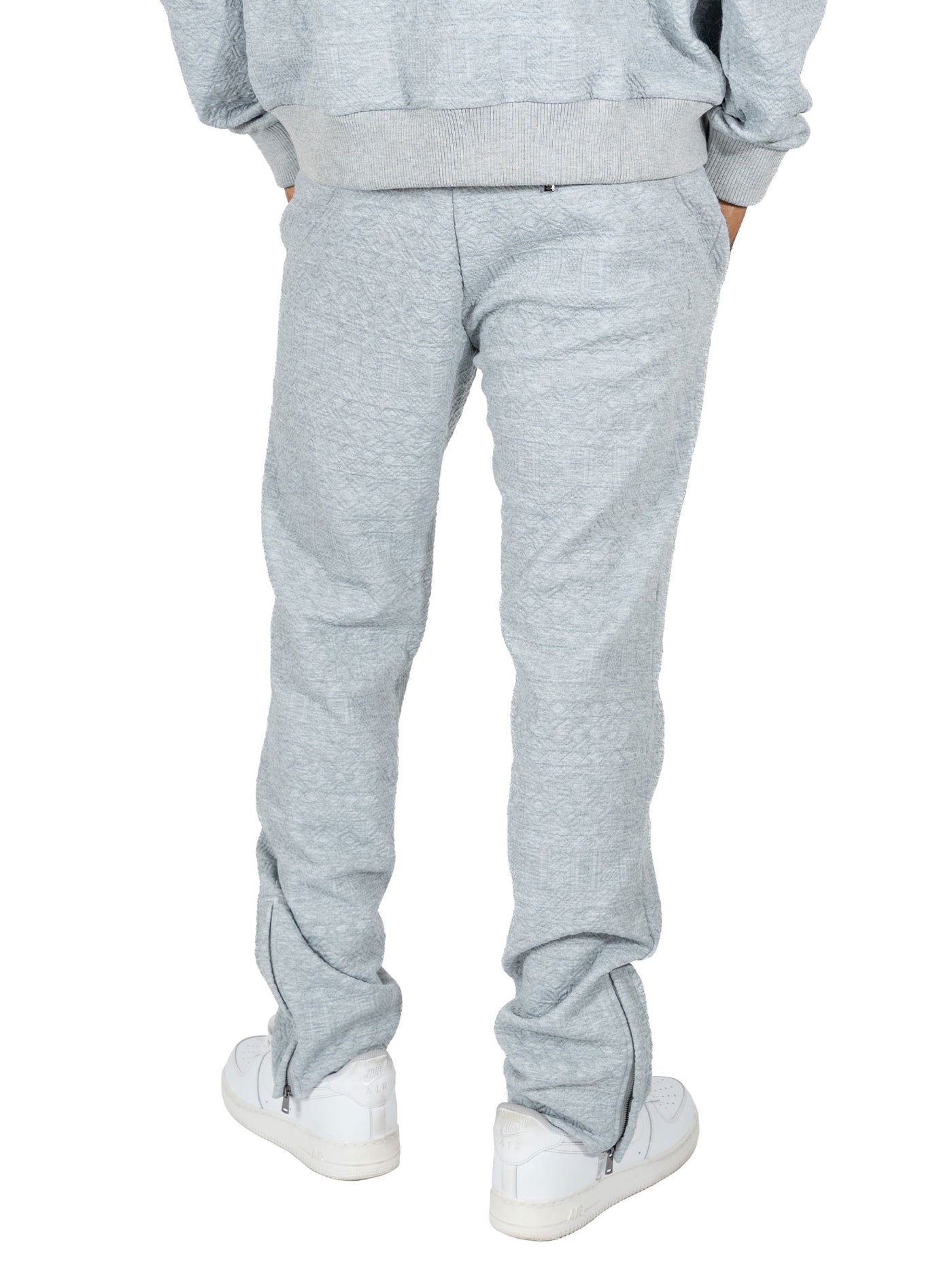 M4356 Berteli Jacquard Hoody Set - Gray