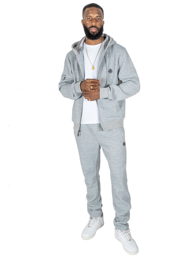 M4356 Berteli Jacquard Hoody Set - Gray