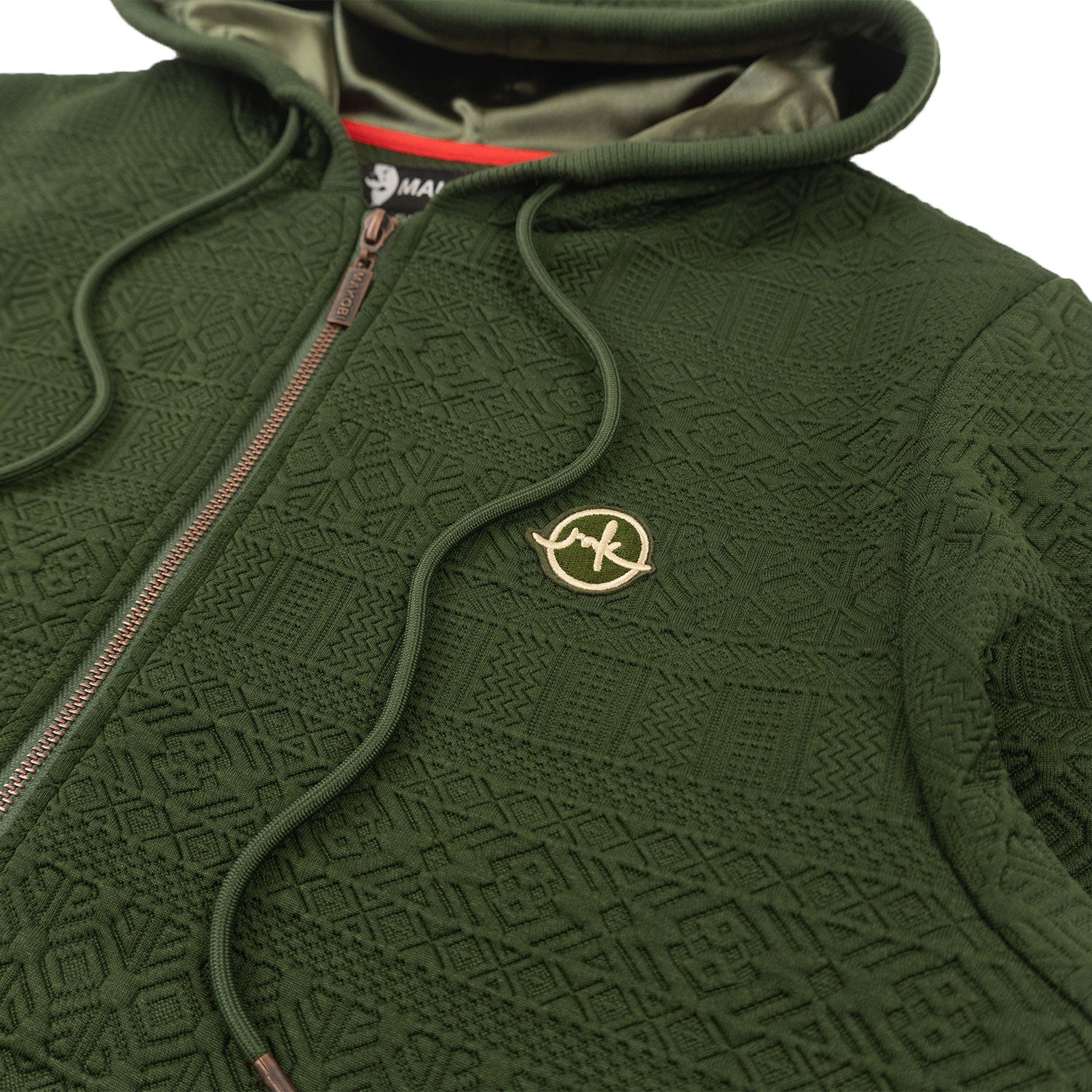 M4356 Berteli Jacquard Hoodie Set -  Olive