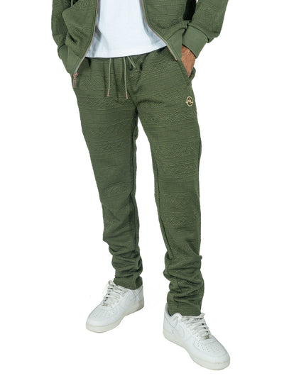 M4356 Berteli Jacquard Hoody Set -  Olive