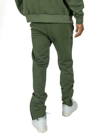 M4356 Berteli Jacquard Hoody Set -  Olive