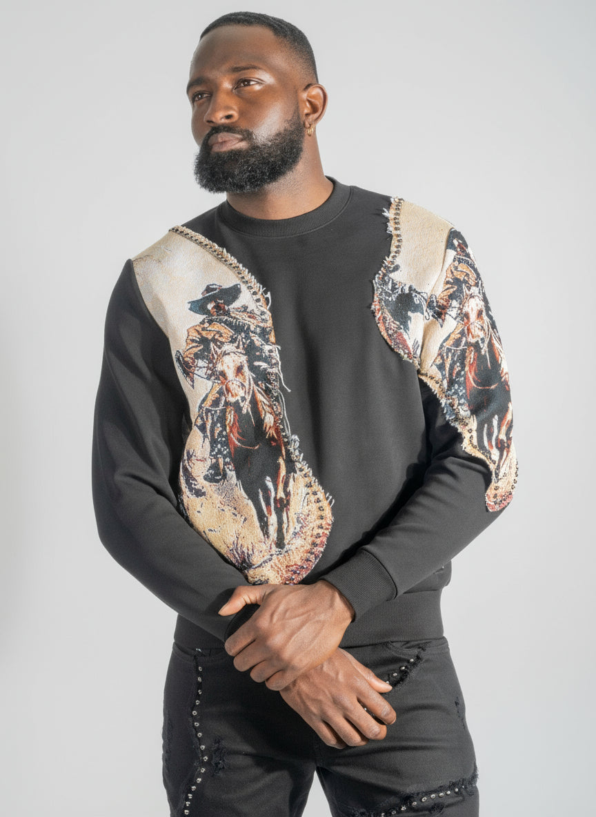 Sweatshirt | M4374 Ferdoni Crewneck - Black