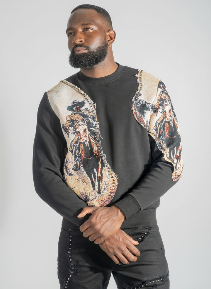 Sweatshirt | M4374 Ferdoni Crewneck - Black