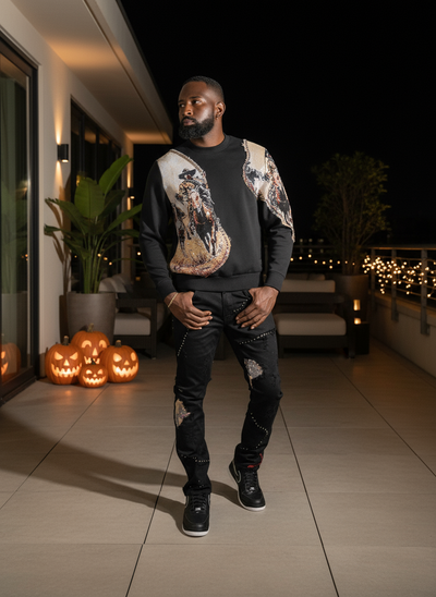 Sweatshirt | M4374 Ferdoni Crewneck - Black