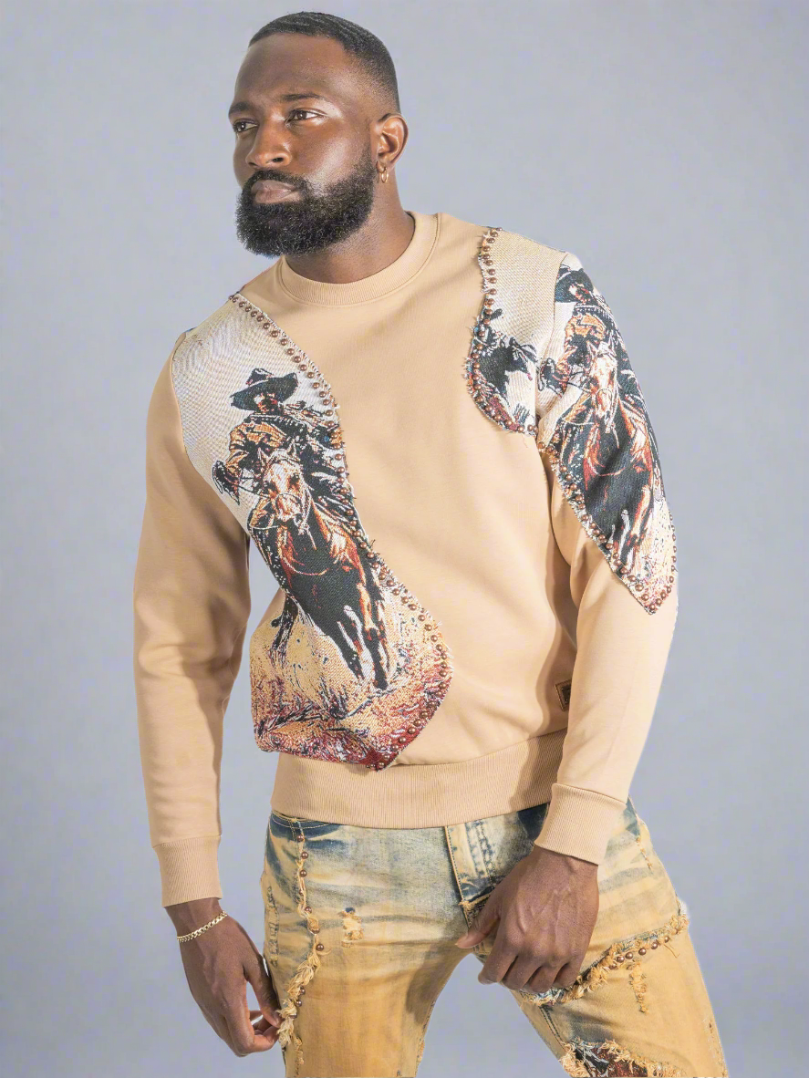 Sweatshirt | M4374 Ferdoni Crewneck - Khaki