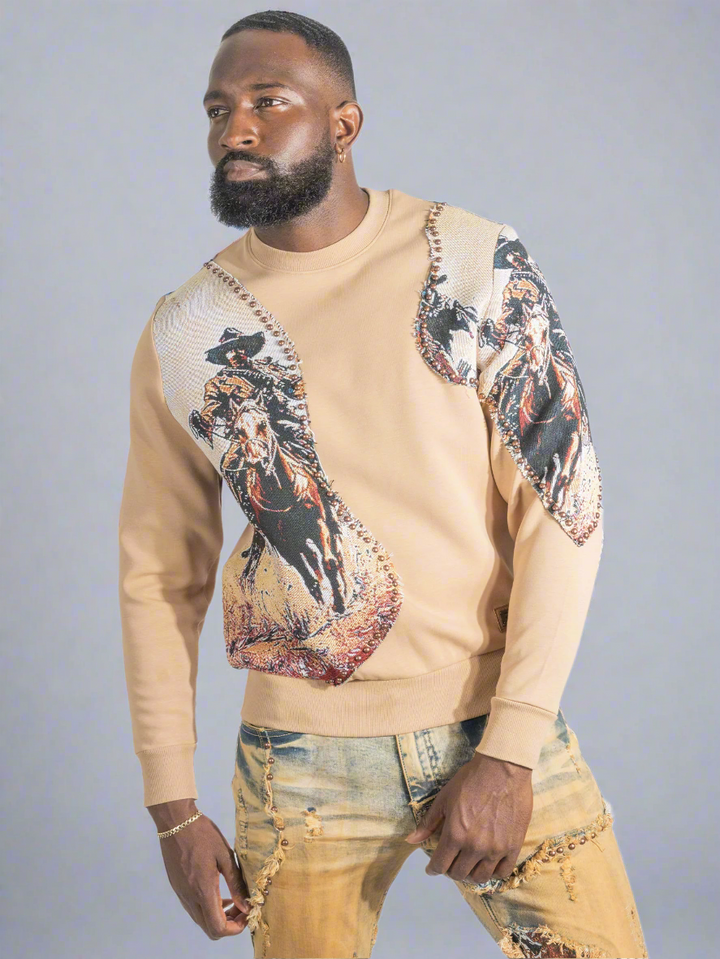 Sweatshirt | M4374 Ferdoni Crewneck - Khaki