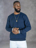 Makobi M4390 Beanchi Jacquard Crewneck in Navy, view 2