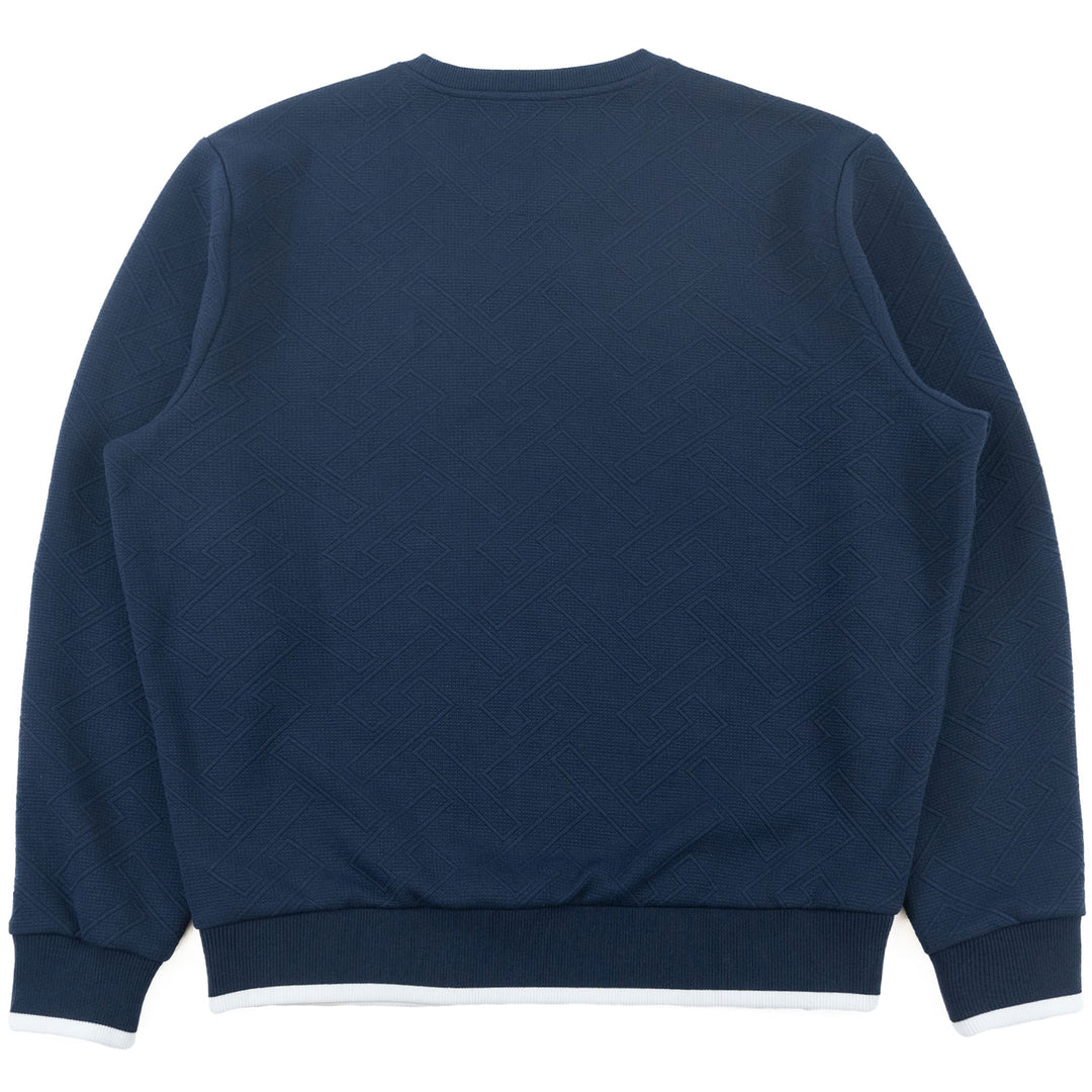 M4390 Beanchi Jacquard Crewneck - Navy
