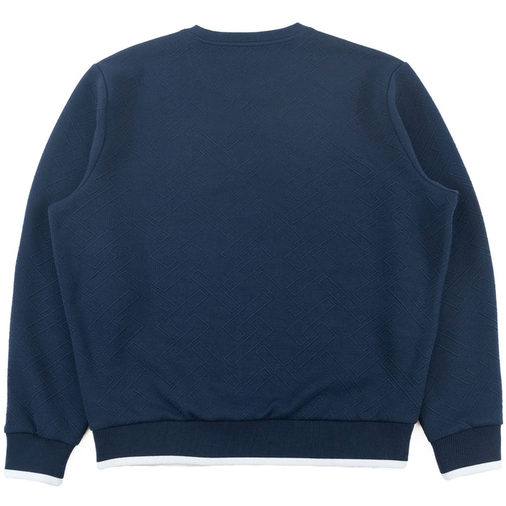 M4390 Beanchi Jacquard Crewneck - Navy