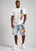 Mondo Short Set - White x Light Wash